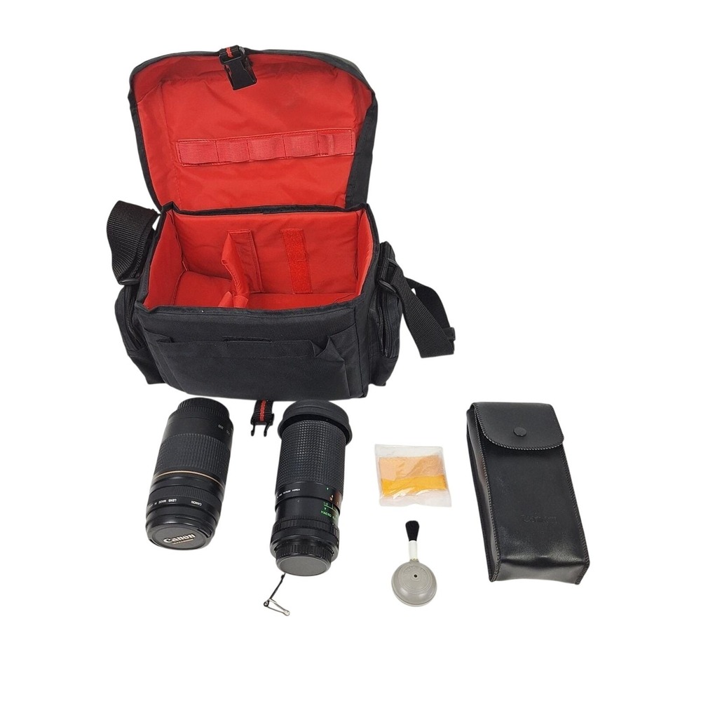 Canon EF 75-300mm‎ f/4-5.6 II Ultrasonic Lens Flash and Bag Bundle